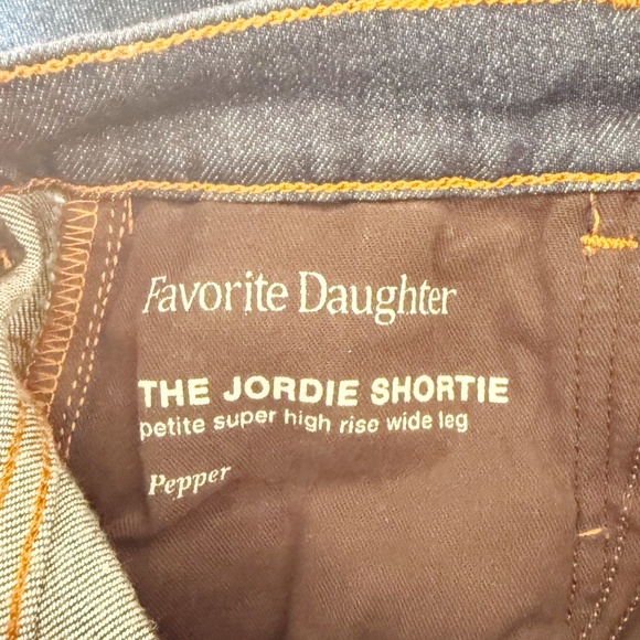 Favorite Daughter The Jordie Super High Rise Wide Leg Petite Shortie Pepper 24 - Picture 7 of 9